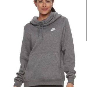 Nike Gray Pullover Funnel Neck Hoodie